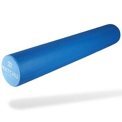 Foto van Matchu sports foam roller zacht 90cm - blauw - 90cm - ø 15cm