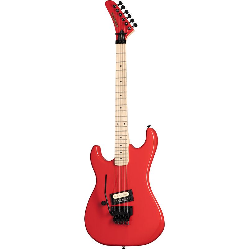 Foto van Kramer guitars original collection baretta lh jumper red linkshandige elektrische gitaar