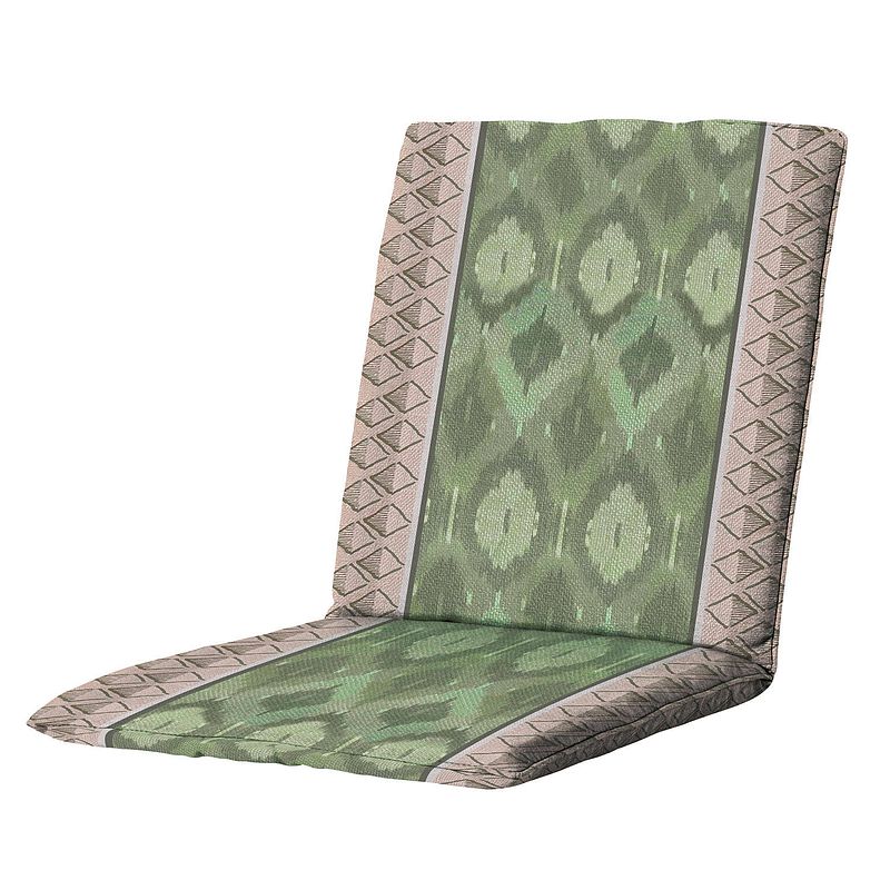 Foto van Madison - lage rug - ikatin green - 97x49 - groen