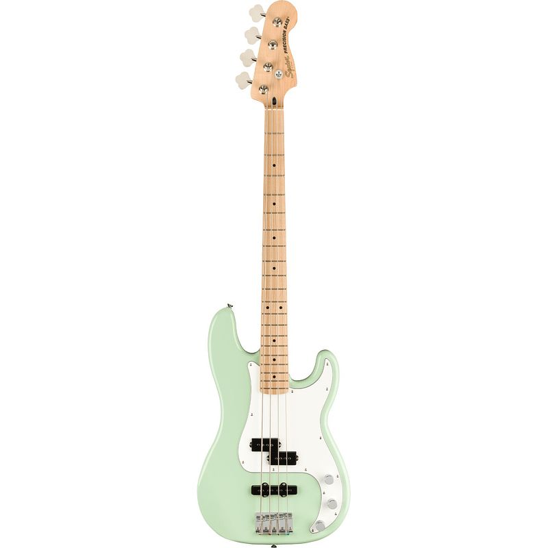 Foto van Squier affinity series precision bass pj surf green mn fsr elektrische basgitaar