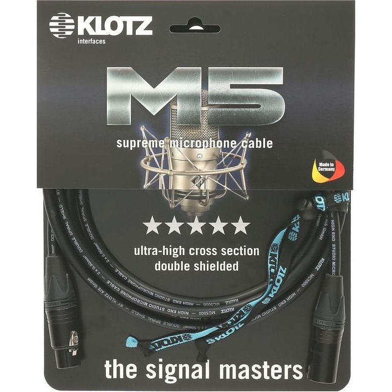 Foto van Klotz m5-03 switchcraft xlr 3p - xlr 3p microfoonkabel 3 meter