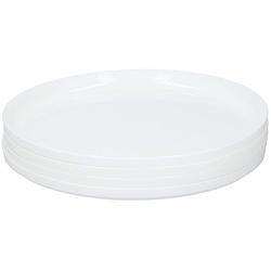 Foto van Cuisine elegance bord 24,5 cm polypropeen wit 4 stuks