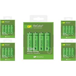 Foto van 20 stuks - gp recyco+ aa / mignon / hr6 / lr6 1300mah oplaadbare batterijen - 1300 series