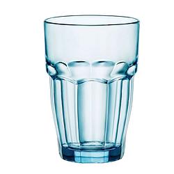 Foto van Glas bormioli rocco rock bar blauw glas 370 ml (24 stuks)