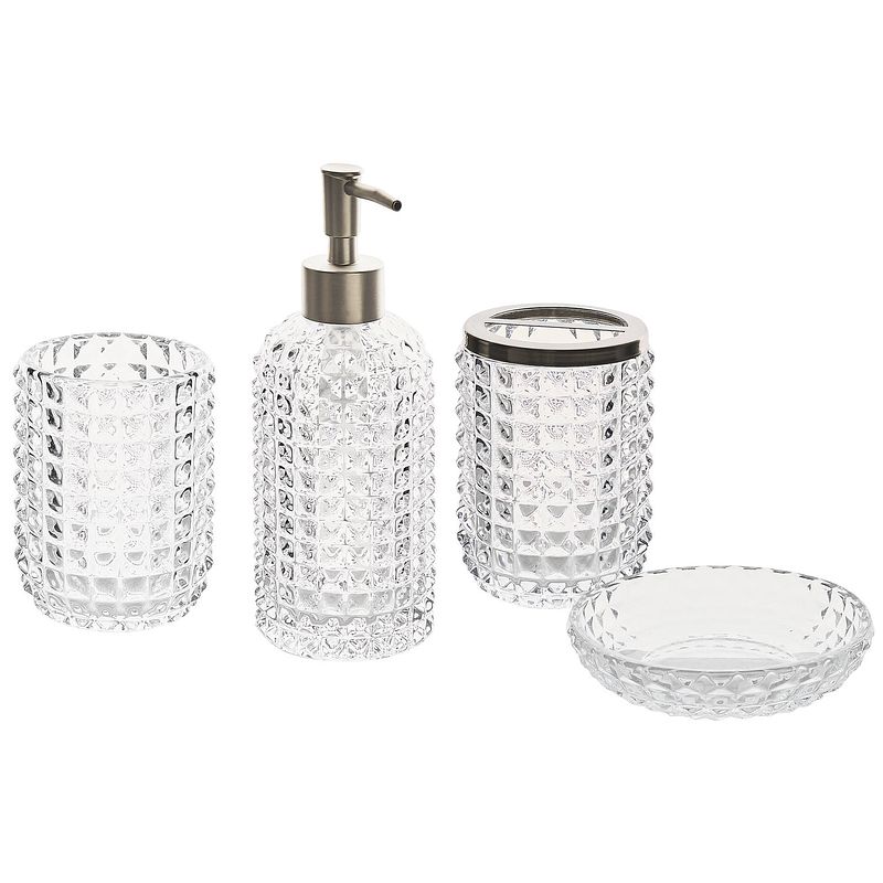 Foto van Beliani tapia - badkameraccessoire set-transparant-glas