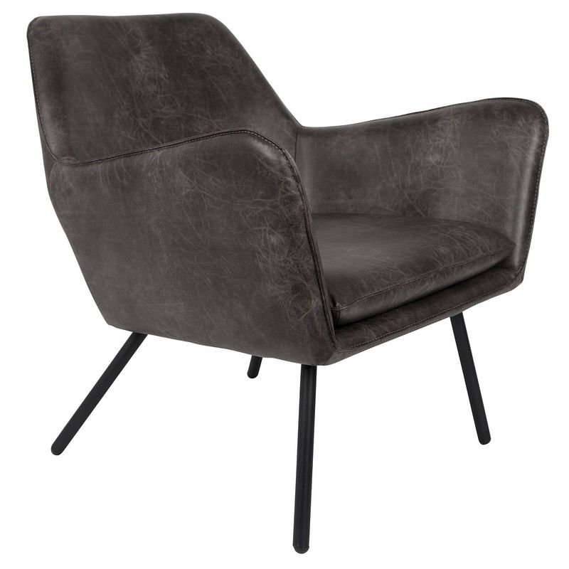 Foto van 24designs fauteuil bon - kunstleer vintage donkergrijs