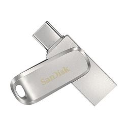 Foto van Sandisk dual drive ultra 3.1 luxe 256gb (usb-c) usb-sticks zilver