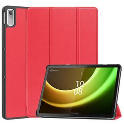 Foto van Basey lenovo tab p11 (2e gen) hoesje kunstleer hoes case cover lenovo tab p11 (2e gen)-rood