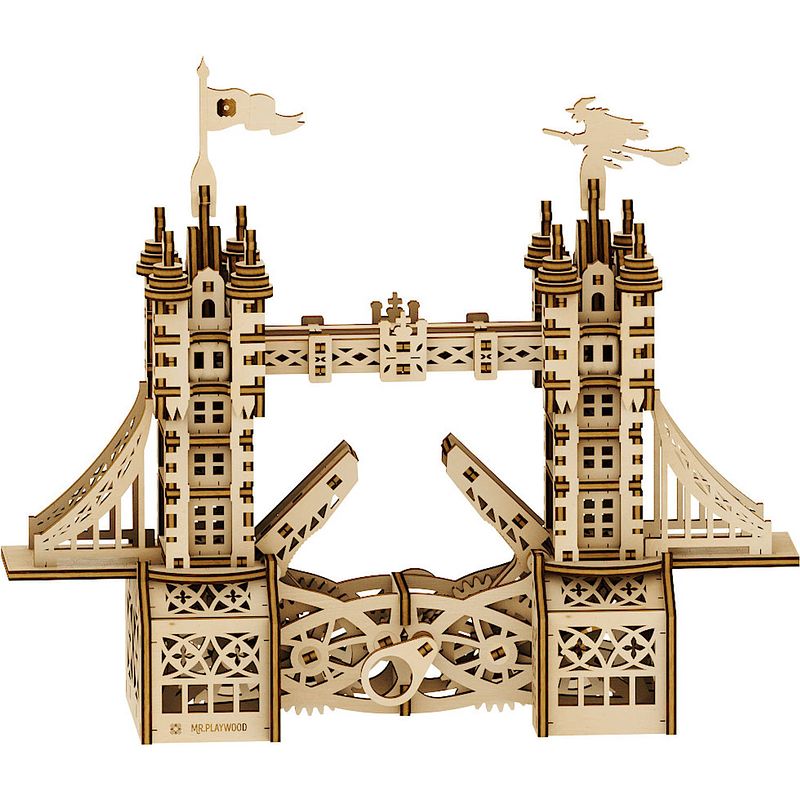 Foto van Mr. playwood modelbouwset tower bridge 27 x 23 cm hout 226-delig