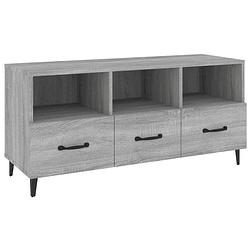 Foto van The living store televisiemeubel modern - media-kast - 102 x 35 x 50 cm - grijs sonoma eiken