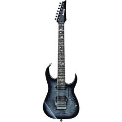 Foto van Ibanez j.custom rg8527-bre black rutile 7-snarige elektrische gitaar met koffer en certificaat