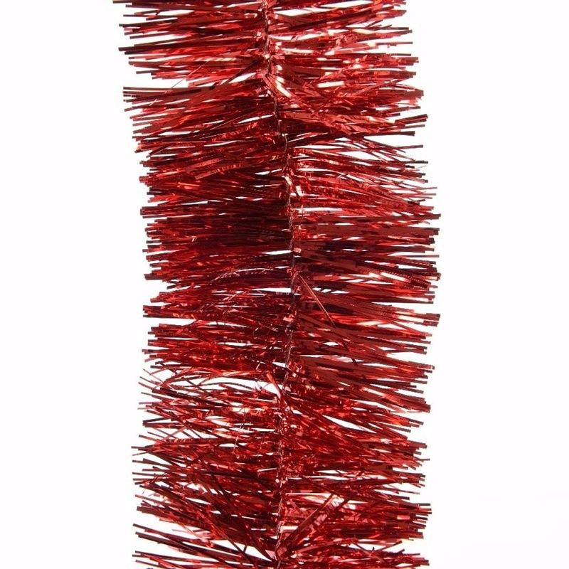 Foto van Elegant christmas kerstboom decoratie slinger rood 270 cm - kerstslingers