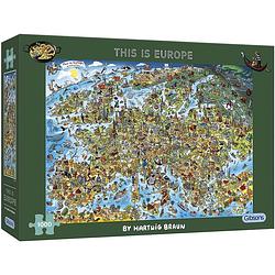 Foto van Gibsons legpuzzel this is europe - hartwig braun (1000 stukjes)
