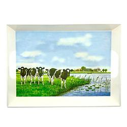 Foto van Dienblad - koeien - landelijk - wiebe van der zee - 40 x 30 cm