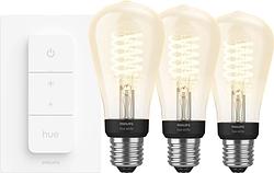 Foto van Philips hue filament white edison 3-pack + dimmer