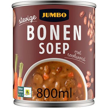 Foto van Jumbo stevige bonensoep met rookworst 800ml