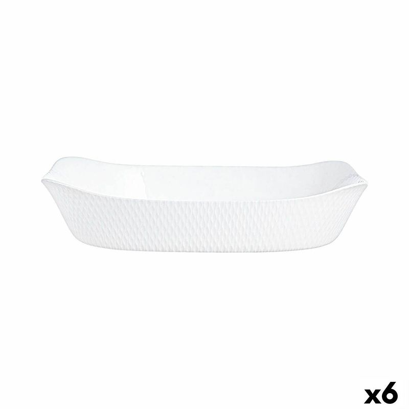 Foto van Serveerschaal luminarc smart cuisine wit glas 34 x 25 cm (6 stuks)