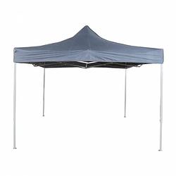 Foto van Partytent easy up 3 x 3 - vouwbaar frame - 420d oxford antraciet tentdoek met pvc coating