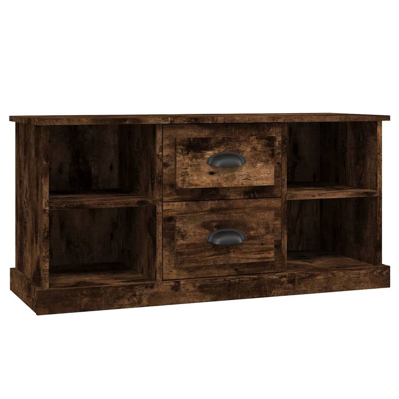 Foto van The living store tv-meubel - tv-meubel - 99.5 x 35.5 x 48 cm - gerookt eiken