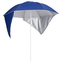 Foto van Infiori strandparasol met zijwanden 215 cm blauw