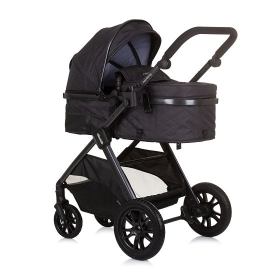 Foto van Chipolino harmony opvouwbare 3 in 1 kinderwagen met luiertas granite