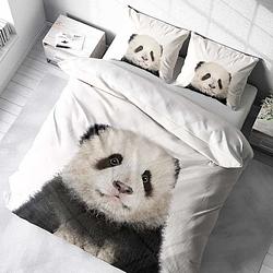 Foto van Dlc panda dekbedovertrek 2-persoons (200 x 200/220 cm + 2 kussenslopen) dekbedovertrek