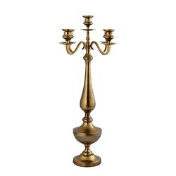 Foto van Ptmd manuelle gold casted alu candle holder l