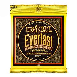 Foto van Ernie ball 2558 everlast coated bronze light snarenset