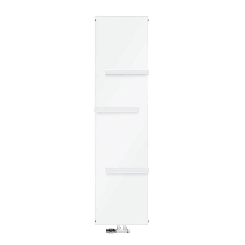 Foto van Badkamerradiator 1800x452 mm wit met wandaansluitset ml-design