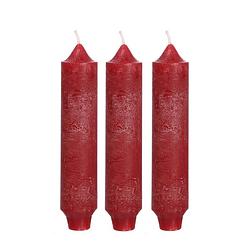 Foto van Hortus - palermo kaarsen set 3 stuks dia. 3.5 x h 17 cm rood
