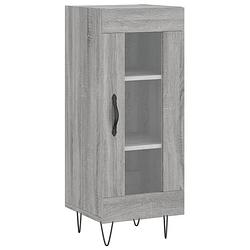 Foto van Infiori dressoir 34,5x34x90 cm bewerkt hout grijs sonoma eikenkleurig