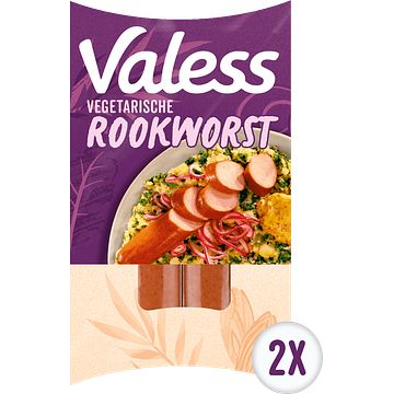 Foto van 2 voor € 4,00 | valess rookworst vegetarisch 2 x 80g aanbieding bij jumbo