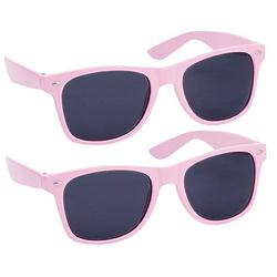 Foto van Hippe party zonnebrillen lichtroze 2 stuks - verkleedbrillen
