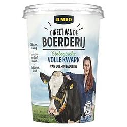 Foto van Jumbo direct van de boerderij biologische volle kwark 450g