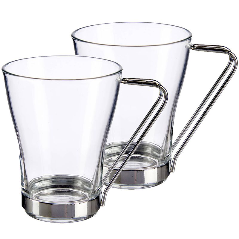 Foto van Set van 6x stuks theeglazen/koffieglazen 240 ml - koffie- en theeglazen