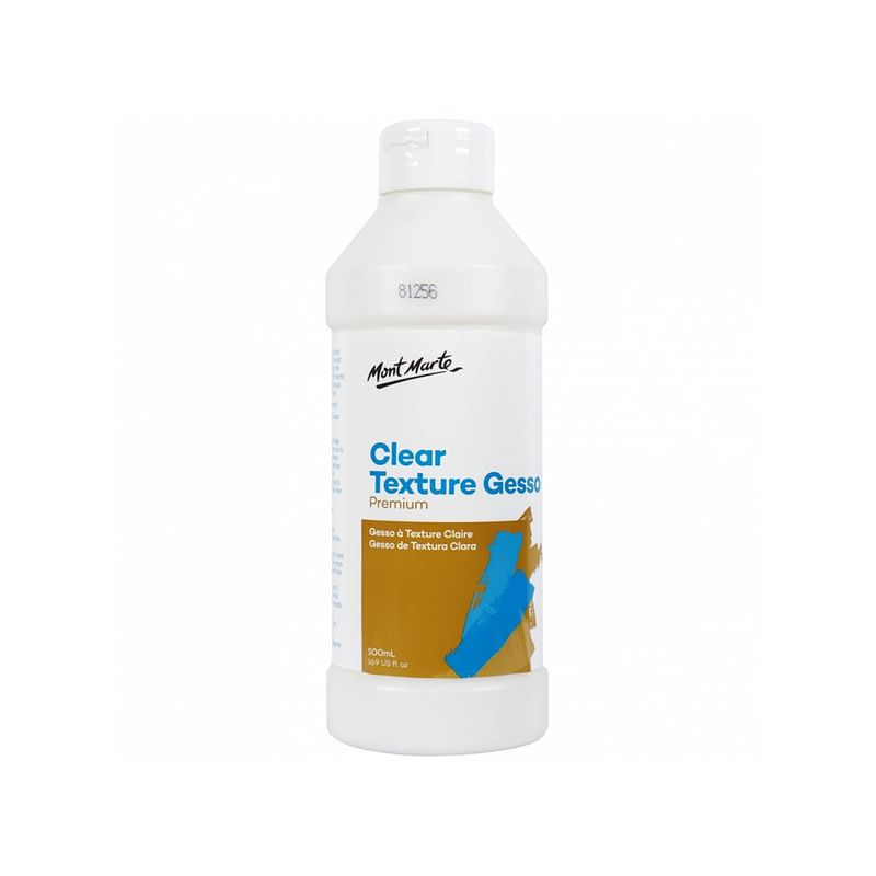 Foto van Mont marte® doorzichtige textuur gesso 500 ml - waterbasis schilder primer