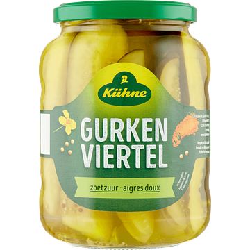 Foto van Kuhne gurken viertel zoetzuur 360g bij jumbo