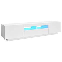 Foto van Vidaxl tv-meubel met led-verlichting 180x35x40 cm wit