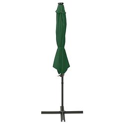 Foto van The living store tuinparasol led - groen - 300x255 cm - uv-beschermend polyester