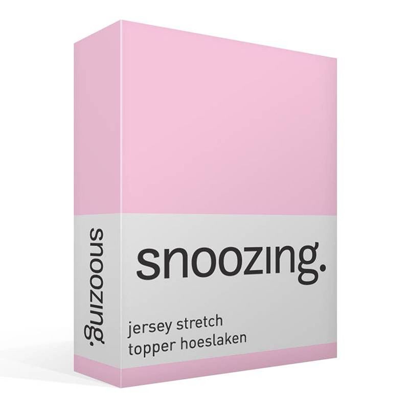 Foto van Snoozing stretch - topper - hoeslaken - 120/130x200/220/210 - roze