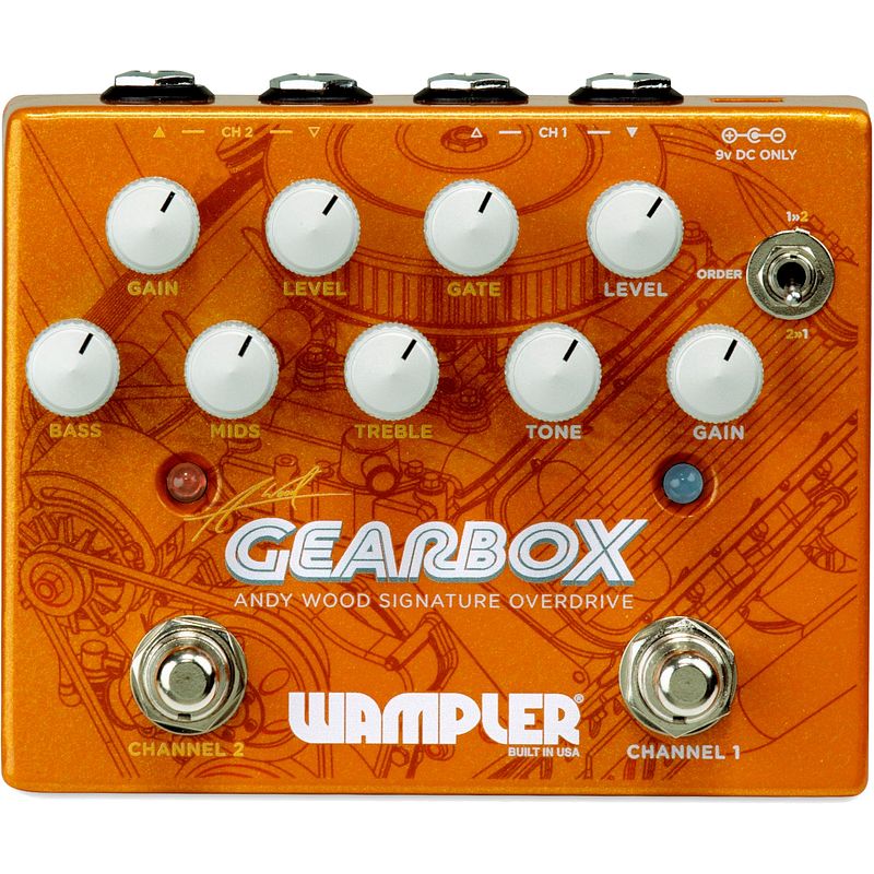 Foto van Wampler gearbox andy wood signature overdrive effectpedaal