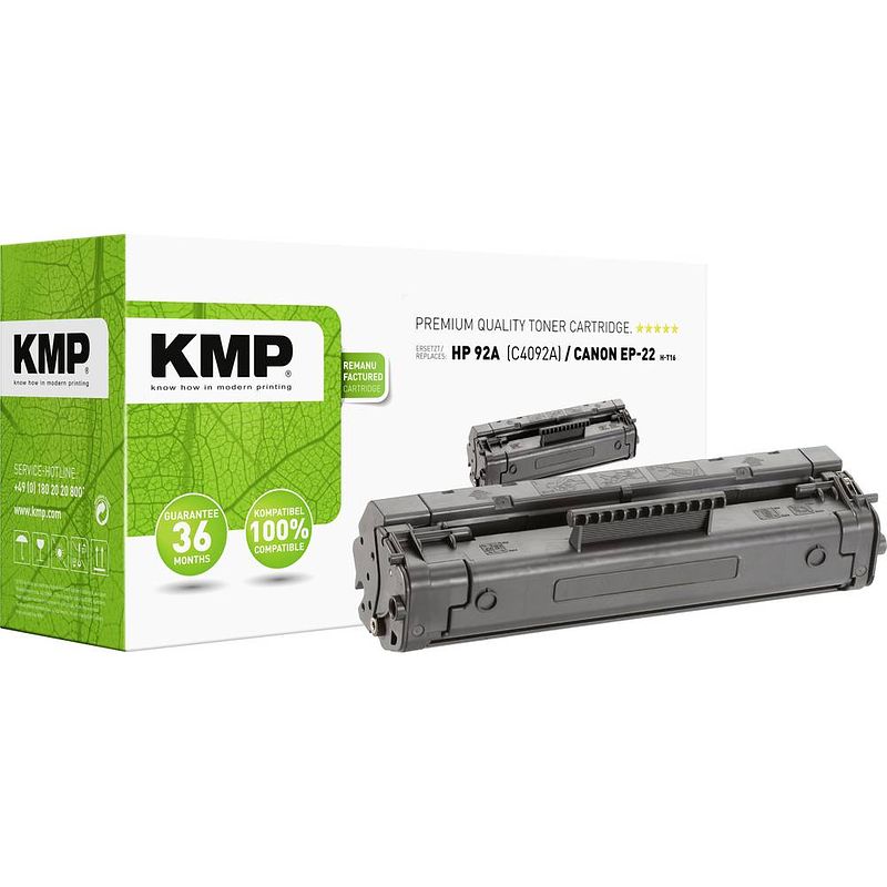 Foto van Kmp h-t16 tonercassette vervangt hp 92a, c4092a zwart 2500 bladzijden compatibel toner