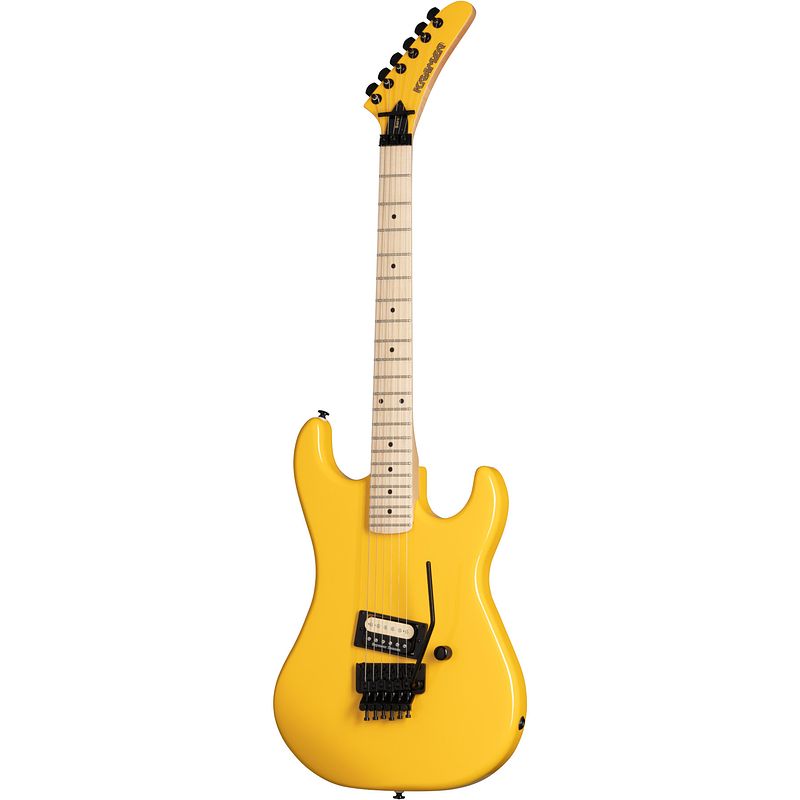 Foto van Kramer guitars original collection baretta bumblebee yellow elektrische gitaar