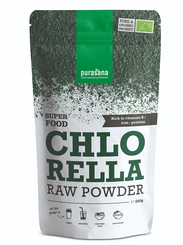 Foto van Purasana chlorella raw powder