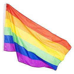 Foto van Regenboog vlag - polyester - 90x150 cm