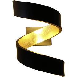Foto van Eco-light led-helix-ap2 ner led-helix-ap2 ner led-wandlamp 6 w led goud, zwart
