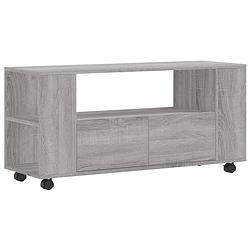 Foto van The living store tv-meubel - media-kast - 102 x 34.5 x 43 cm - grijs sonoma eiken