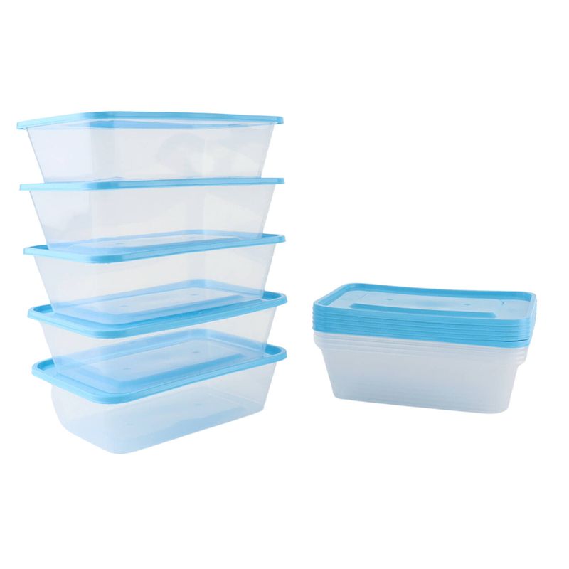 Foto van Orange85 meal prep bakjes - vershoudbakjes - diepvriesbakjes - 20 stuks - 600 ml - blauw