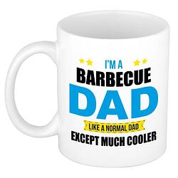 Foto van Barbecue dad mok / beker wit 300 ml - cadeau mokken - papa/ vaderdag - feest mokken