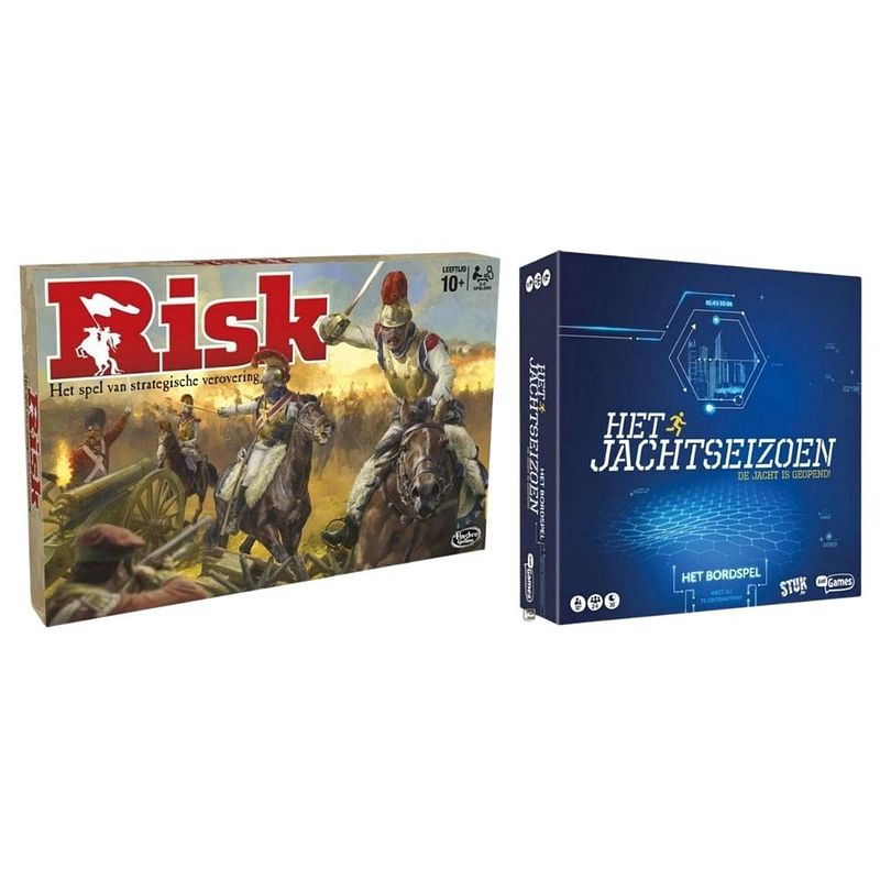 Foto van Spellenbundel - 2 stuks - hasbro risk & jachtseizoen